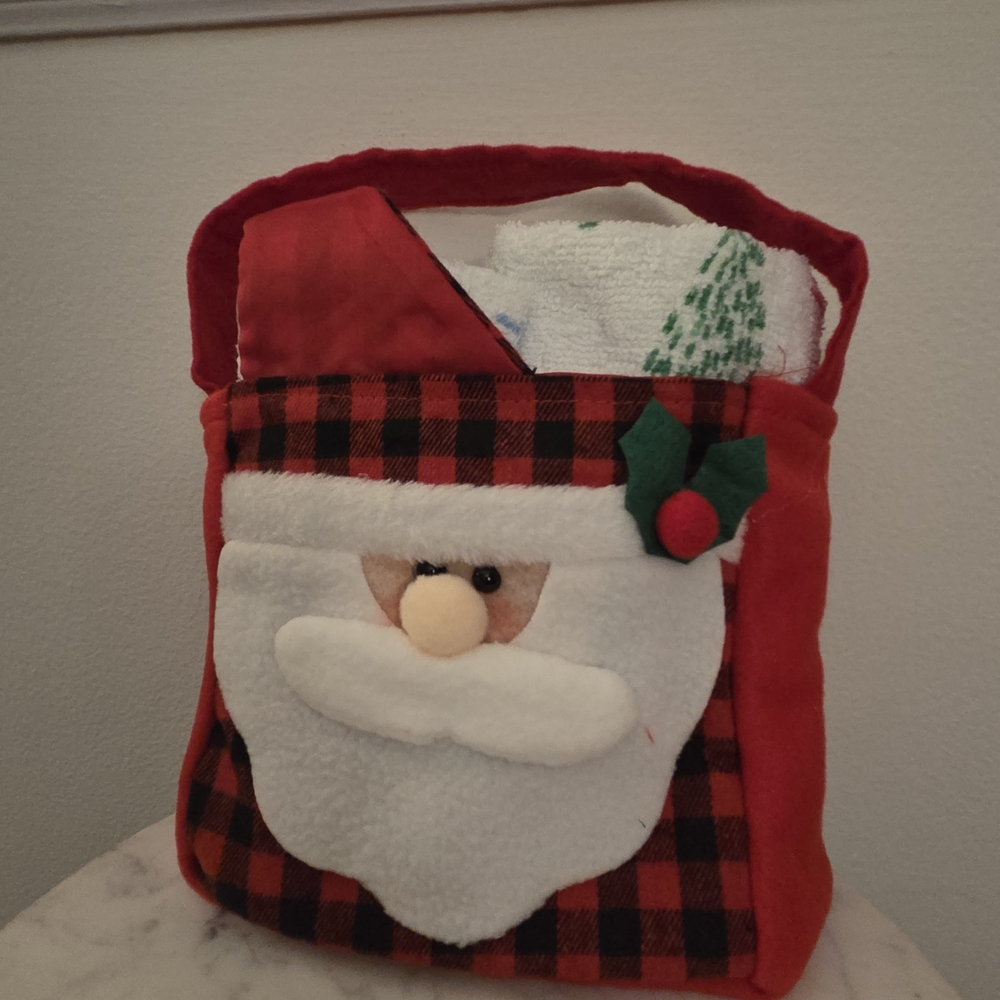 Festive Red Santa Gift Bag